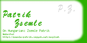 patrik zsemle business card